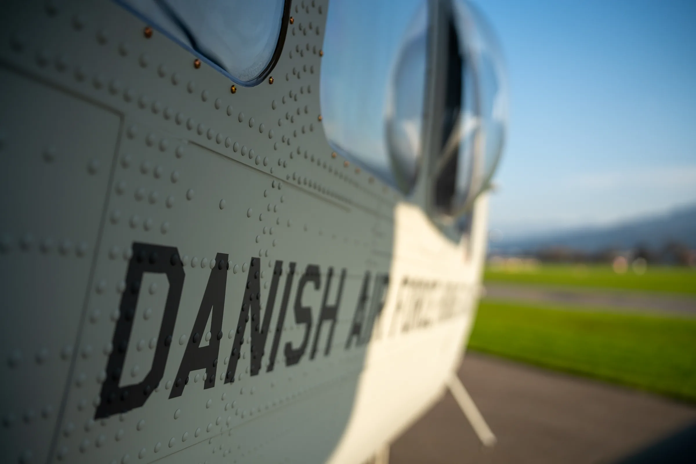 Danish Air Force Home Guard titles on the fuselage of a Twin Otter